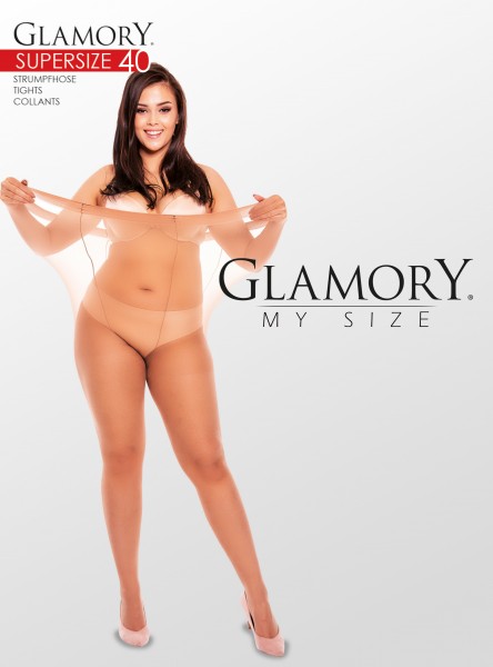 Glamory Supersize 40 - Panty muy grande, semi-opaco, seda mate